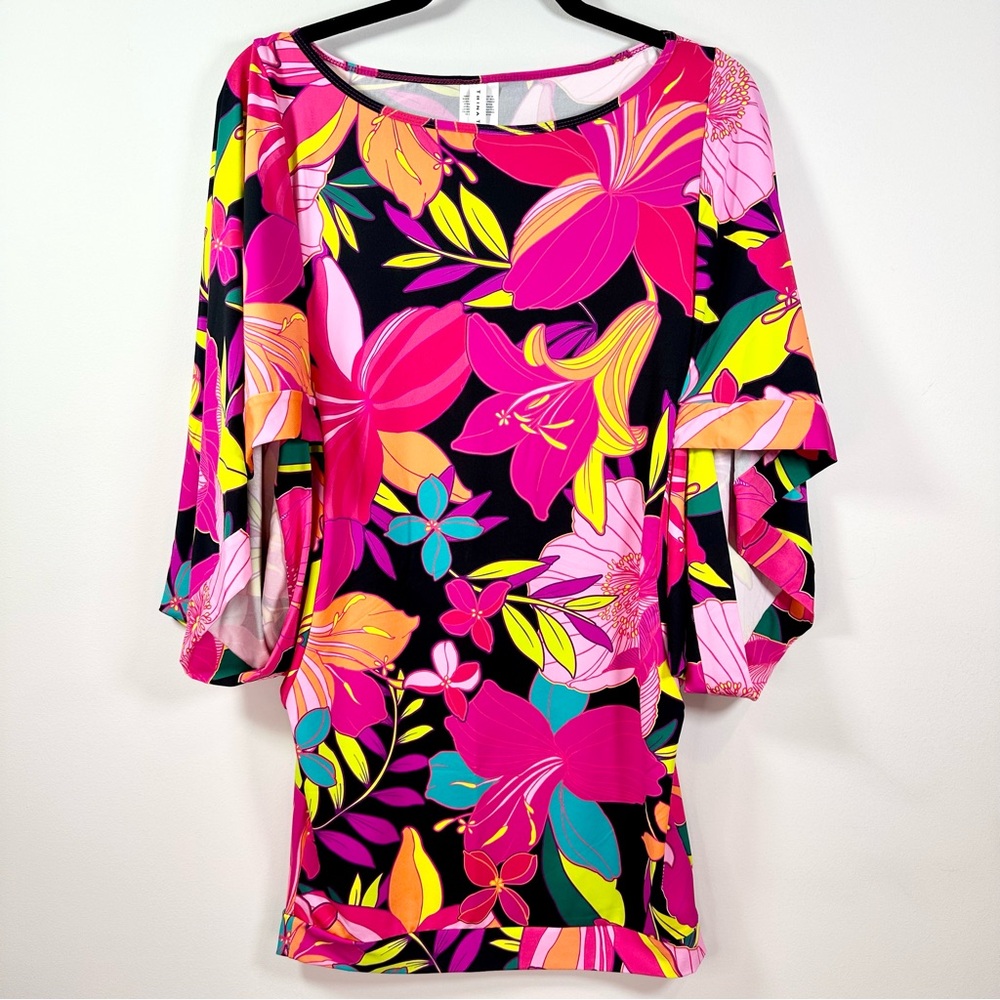 Trina Turk Solar Floral Swim Tunic Cover-Up Dress - Picture 2 of 11